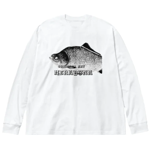 へら鮒アート ビッグシルエットロングスリーブTシャツ