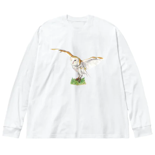 [森図鑑] メンフクロウ Big Long Sleeve T-Shirt