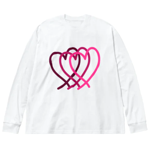 ハート （ビッグ） Big Long Sleeve T-Shirt