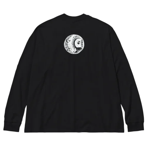 孤独の月(AI生成)反転 Big Long Sleeve T-Shirt