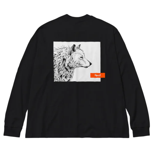 wolf ビッグシルエットロングスリーブTシャツ