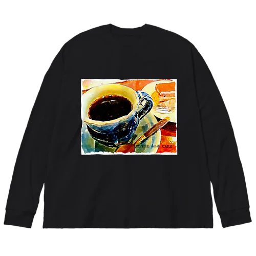 COFFEE and CAKE(アプリ加工) ビッグシルエットロングスリーブTシャツ