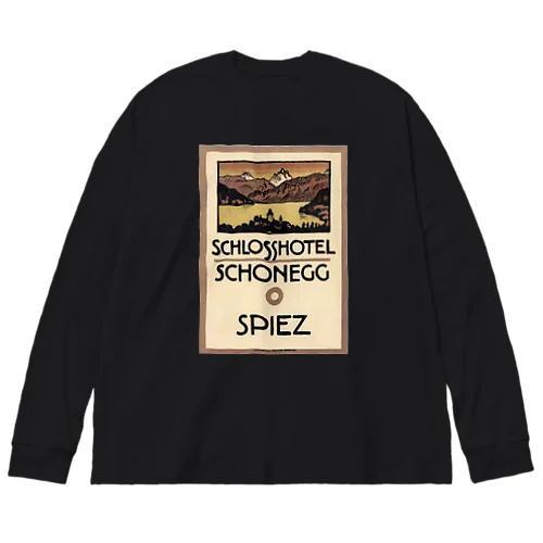 スイス・ベルン州シュピーツのシャトーホテルの古い広告 Big Long Sleeve T-Shirt