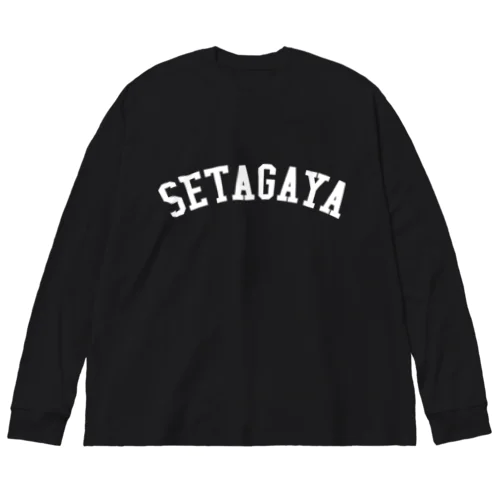 世田谷グッズ　ホワイトロゴ（setagaya item) ビッグシルエットロングスリーブTシャツ