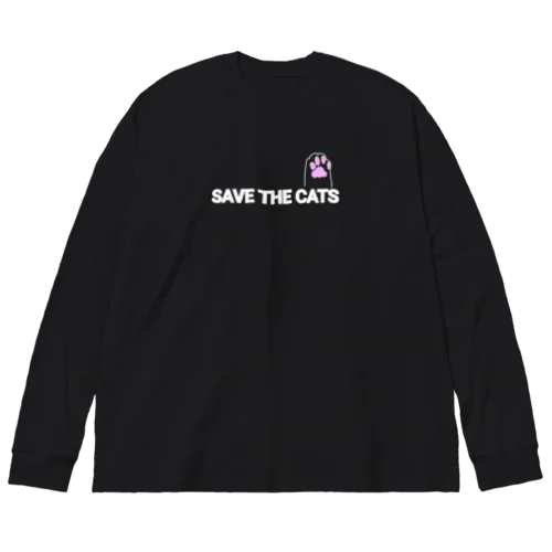 Save the cats 4 ビッグシルエットロングスリーブTシャツ