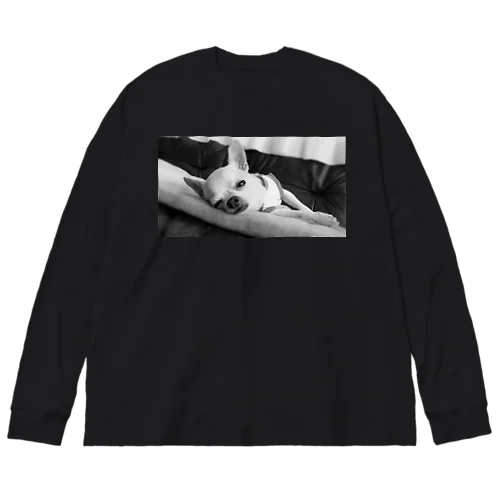 モノクロチワワ（アンニュイ2） Big Long Sleeve T-Shirt