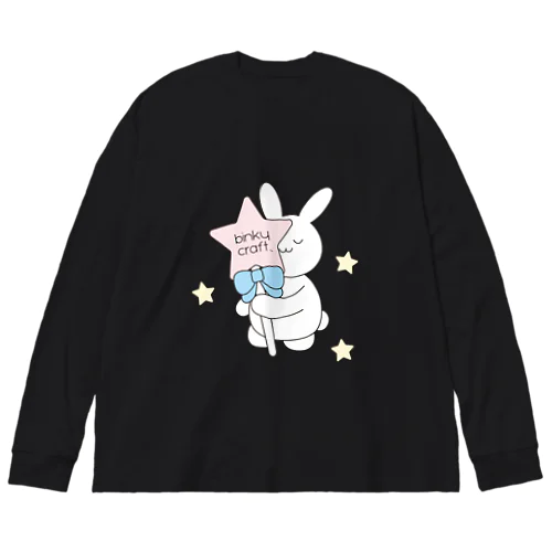 うさぎキャンディ（いちご） ビッグシルエットロングスリーブTシャツ