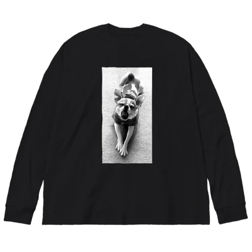 モノクロチワワ（あくび） Big Long Sleeve T-Shirt