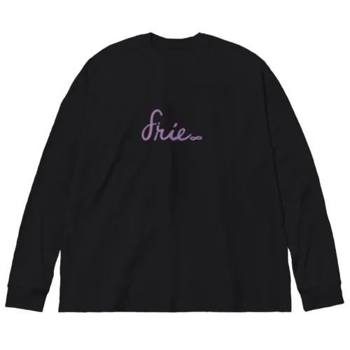 【３色】purple logo Big Long Sleeve T-Shirt