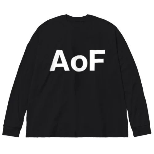 AoF　白文字 ビッグシルエットロングスリーブTシャツ