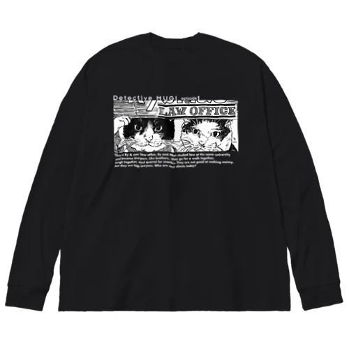 弁護士ネコ ビッグシルエットロングスリーブTシャツ