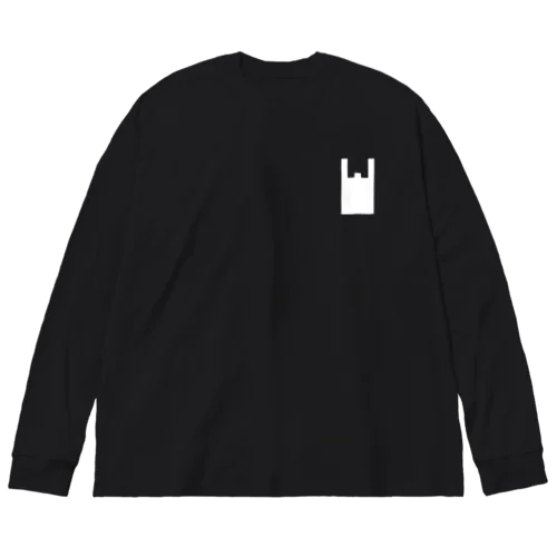 [☆両面] レジ袋ください【視力検査表パロディ】 Big Long Sleeve T-Shirt