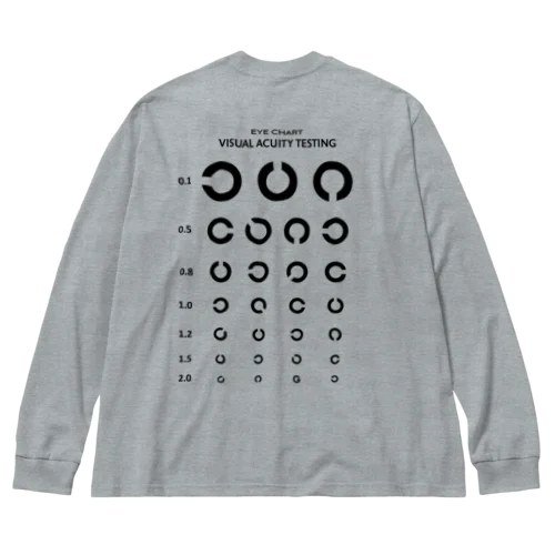 [★バック] Visual Acuity Testing [ブラック] ビッグシルエットロングスリーブTシャツ