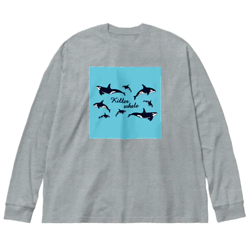 キラーホエール(ブルーバック) Big Long Sleeve T-Shirt