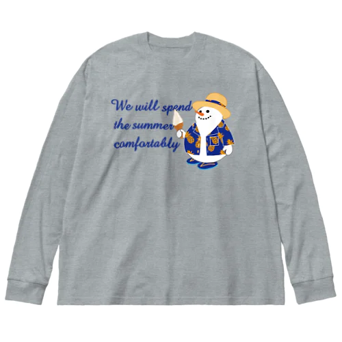 真夏のスノーマン Big Long Sleeve T-Shirt