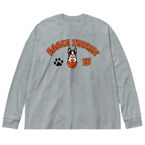 バスケットボールテリアとロゴ Big Long Sleeve T-Shirt