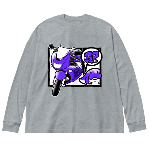 RF comic purple ビッグシルエットロングスリーブTシャツ