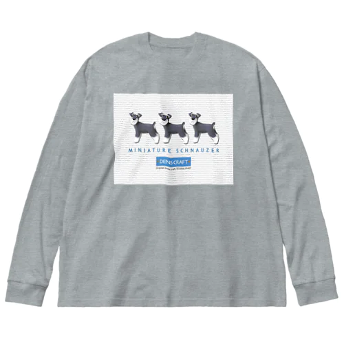 DENS_立ちシュナ×3_SPアオ Big Long Sleeve T-Shirt