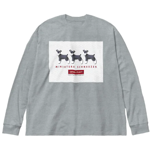 DENS_立ちシュナ×3_SPアカ Big Long Sleeve T-Shirt