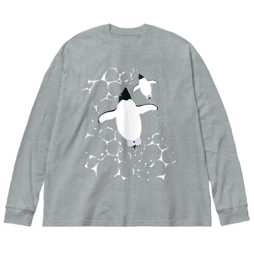 泳ぐアデリーペンギン Big Long Sleeve T-Shirt