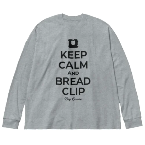 KEEP CALM AND BREAD CLIP [ブラック]  ビッグシルエットロングスリーブTシャツ