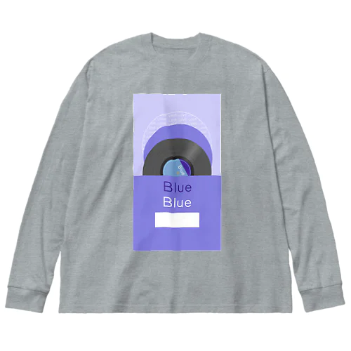 推し色★Blue レコード Big Long Sleeve T-Shirt