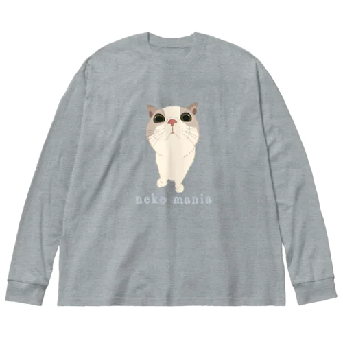 ネコマニア (顔からお手手が生えてるアングル) Big Long Sleeve T-Shirt