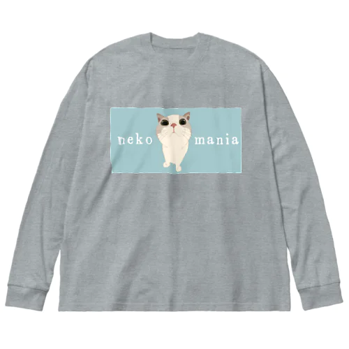 ネコマニア 背景あり Big Long Sleeve T-Shirt