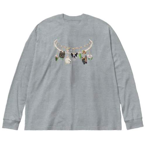 2022春フレブル服non.booコラボ【フレブル×花チャーム】 Big Long Sleeve T-Shirt