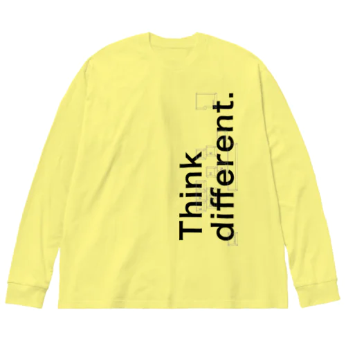 Think different.（発想の転換） ビッグシルエットロングスリーブTシャツ