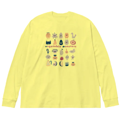 野菜の怪物たち Big Long Sleeve T-Shirt