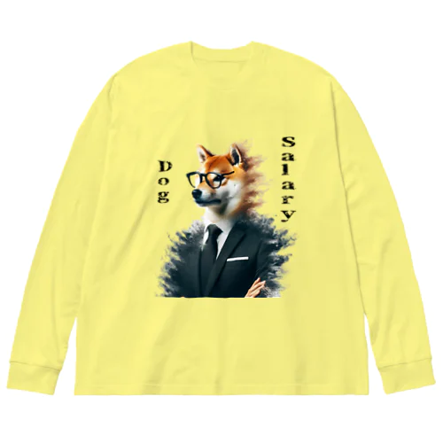 仕事　犬 ビッグシルエットロングスリーブTシャツ