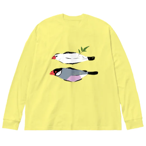 ひもの文鳥 Big Long Sleeve T-Shirt