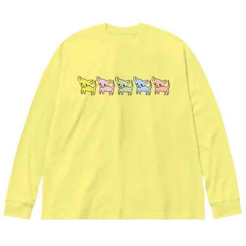 ゆるチワワ（カラフル） Big Long Sleeve T-Shirt