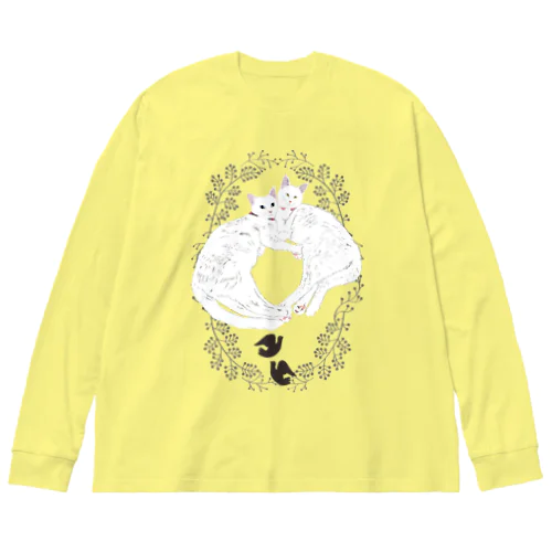 碧&琥珀 鳥枠 バード Big Long Sleeve T-Shirt