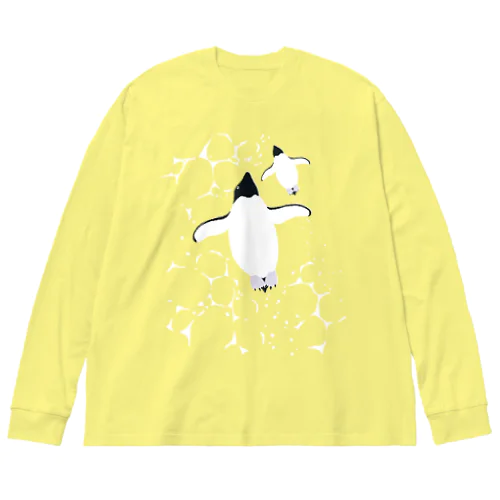 泳ぐアデリーペンギン Big Long Sleeve T-Shirt