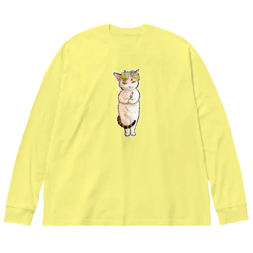 花とお団子びわちゃん Big Long Sleeve T-Shirt