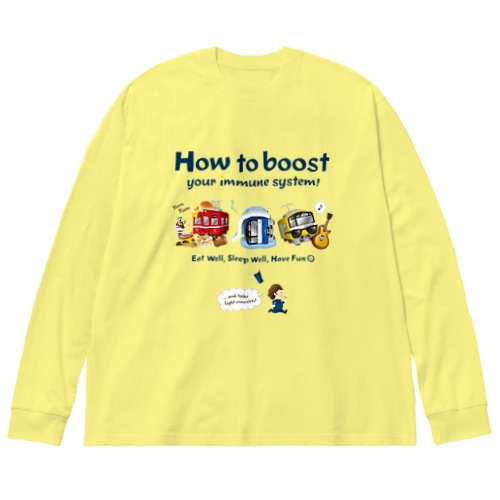 元気の秘訣 !  Big Long Sleeve T-Shirt