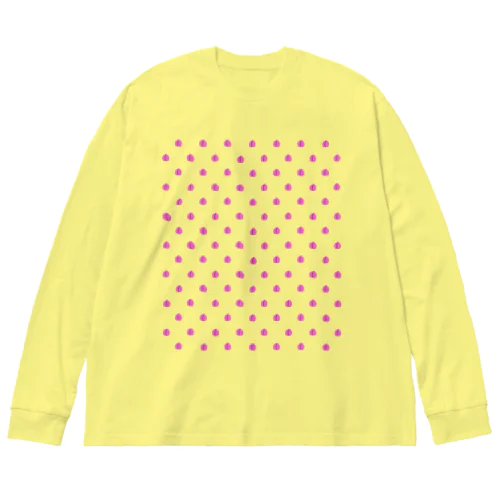 ドット よく見るともも Big Long Sleeve T-Shirt