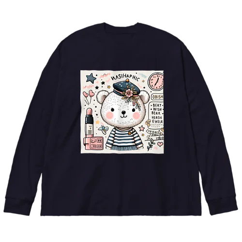 🌸お買い物　くまちゃん ビッグシルエットロングスリーブTシャツ