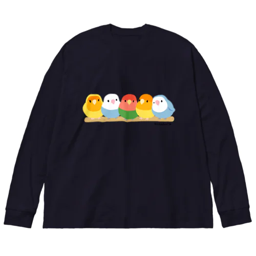 コザクラインコ５（色変わり） ビッグシルエットロングスリーブTシャツ