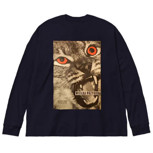 ポーランド 1953年　"The cat has orange eyes" ビッグシルエットロングスリーブTシャツ