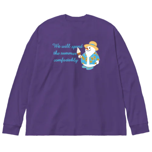 真夏のスノーマン(濃色用) Big Long Sleeve T-Shirt