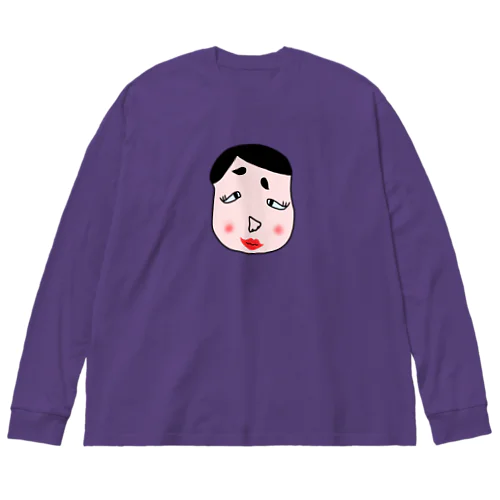 ネオ福笑い 頬を赤らめて Big Long Sleeve T-Shirt