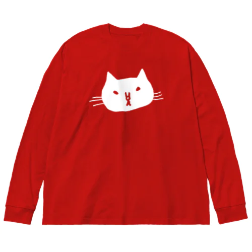 でっかいしろねこ ビッグシルエットロングスリーブTシャツ