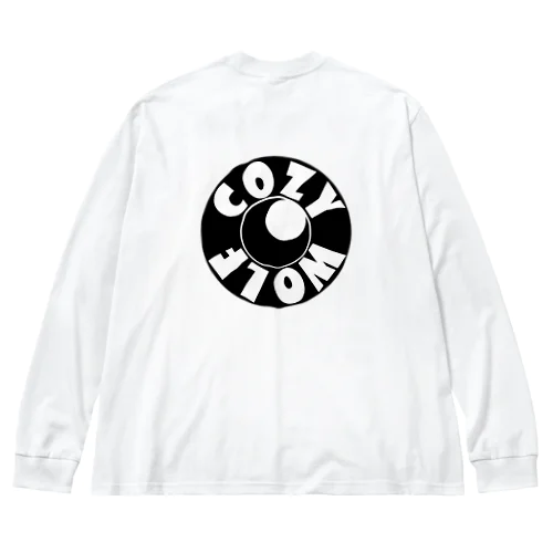 【COZY WOLF】ホワイト/アッシュ ビッグシルエットロングスリーブTシャツ