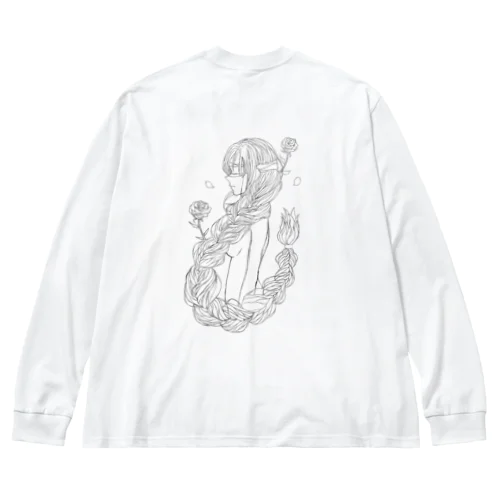 三つ編みちゃん Big Long Sleeve T-Shirt