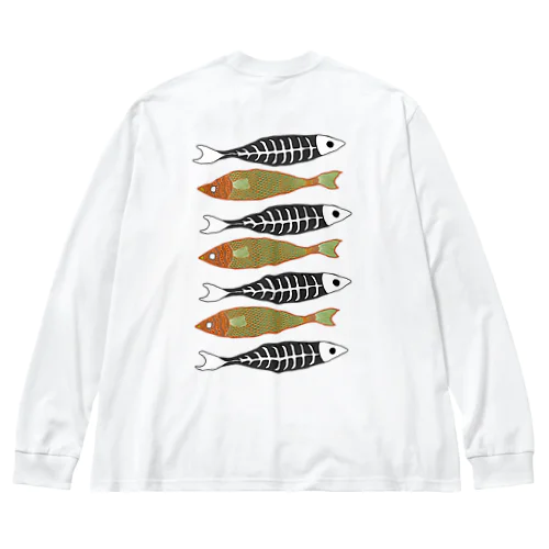 fish ビッグシルエットロングスリーブTシャツ