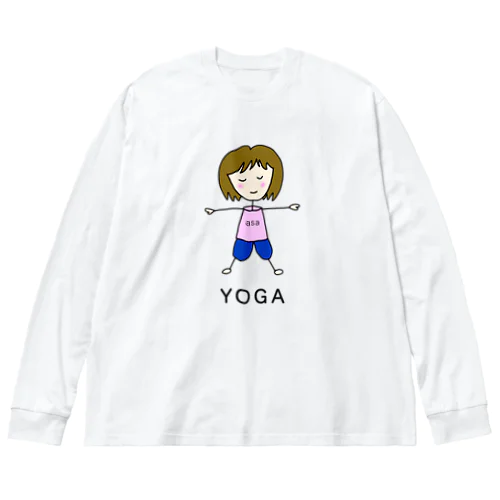 ヨガールasaちゃん(カラー) ビッグシルエットロングスリーブTシャツ