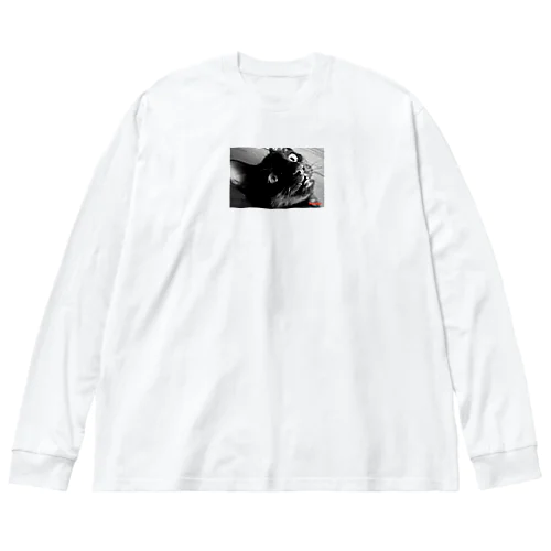 びっくりする猫 ビッグシルエットロングスリーブTシャツ